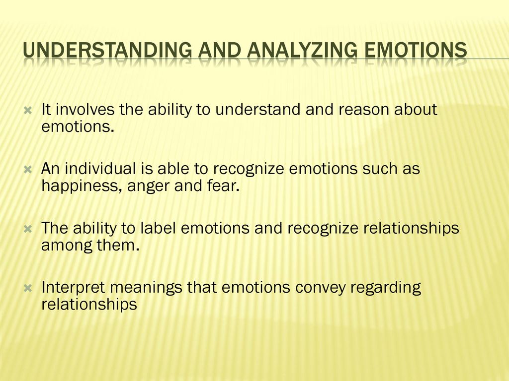 Understanding and Analyzing Emotions