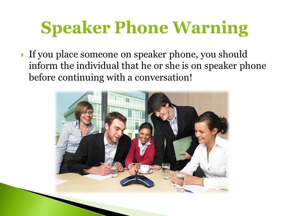 Speaker Phone Warning