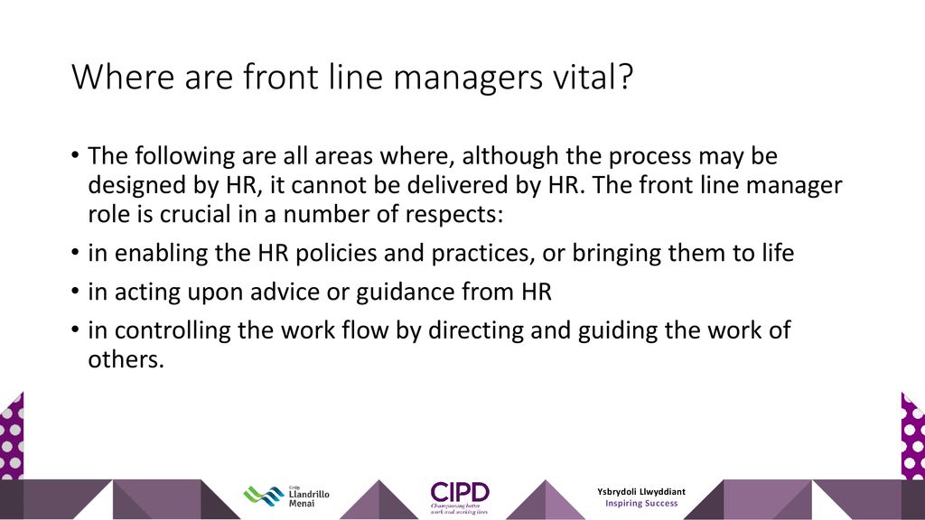 Where are front line managers vital