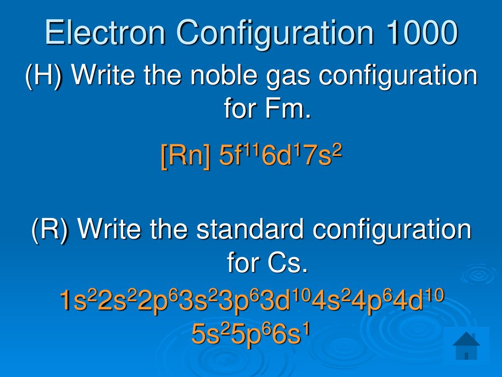 Electron Configuration 1000
