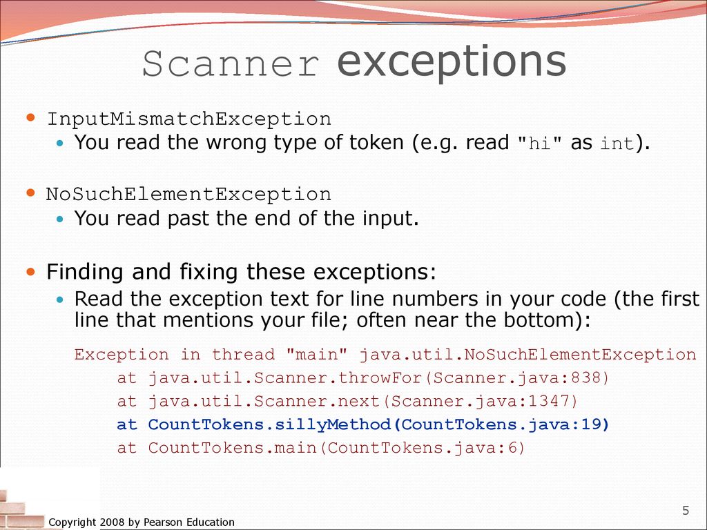 Nosuchelementexception Java Scanner - Design Corral