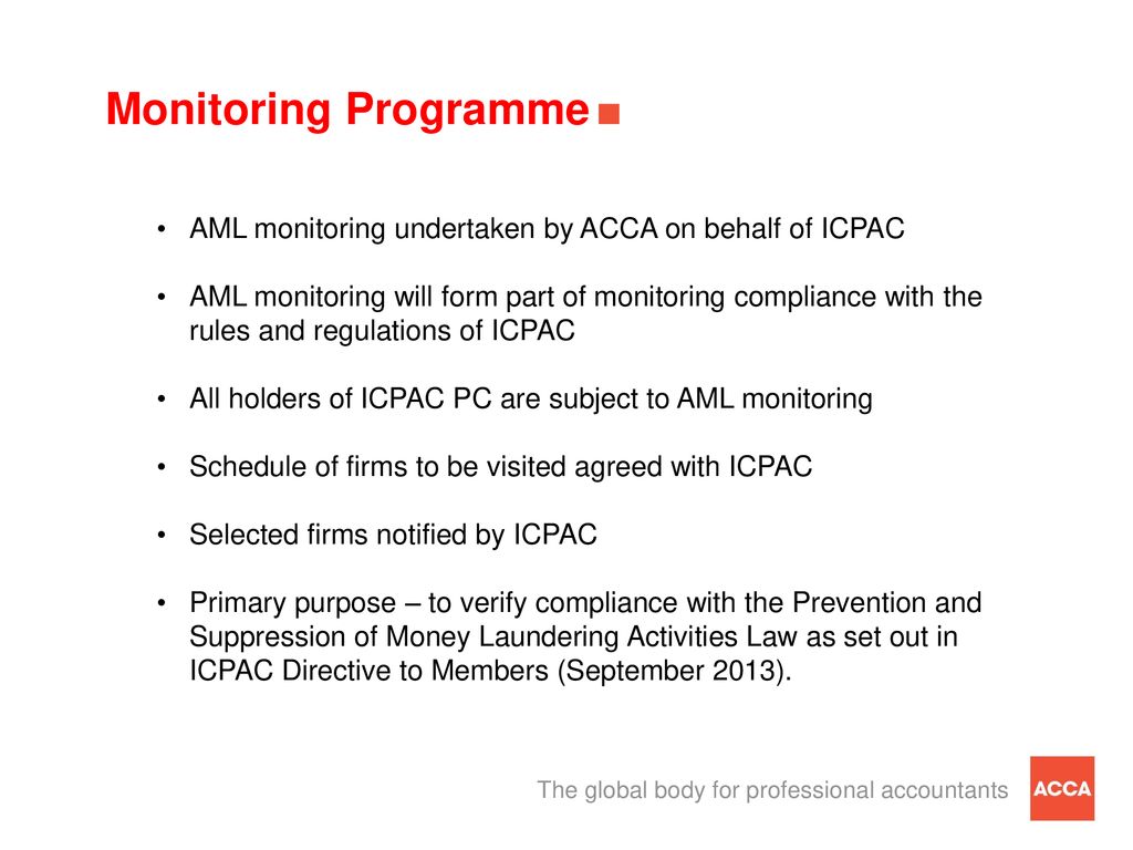 Monitoring compliance with Anti-Money Laundering (AML) law . - ppt download