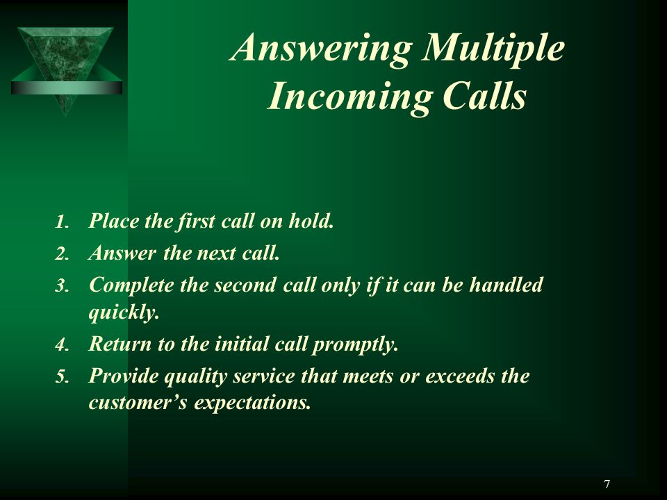 Answering Multiple Incoming Calls