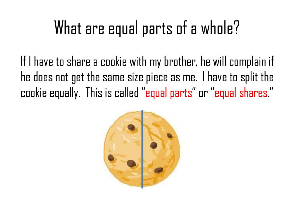 Write the names of the shapes that have equal parts. - ppt download
