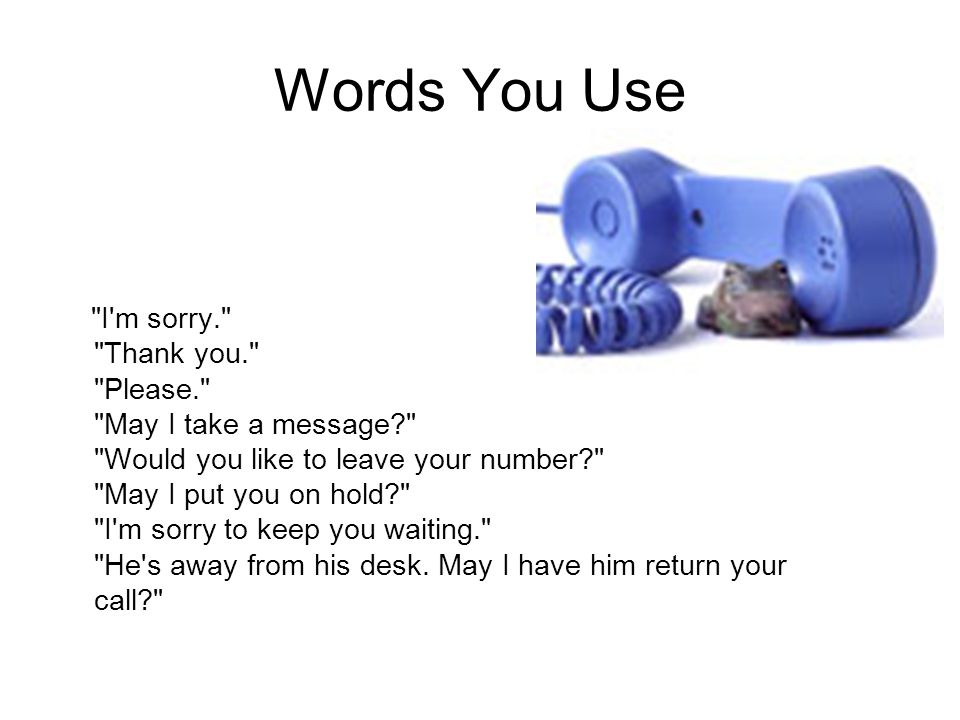 Words You Use