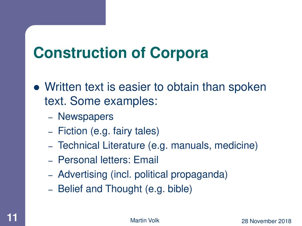 Korpuslinguistik Mit Und Für Computerlinguistik - Ppt Download