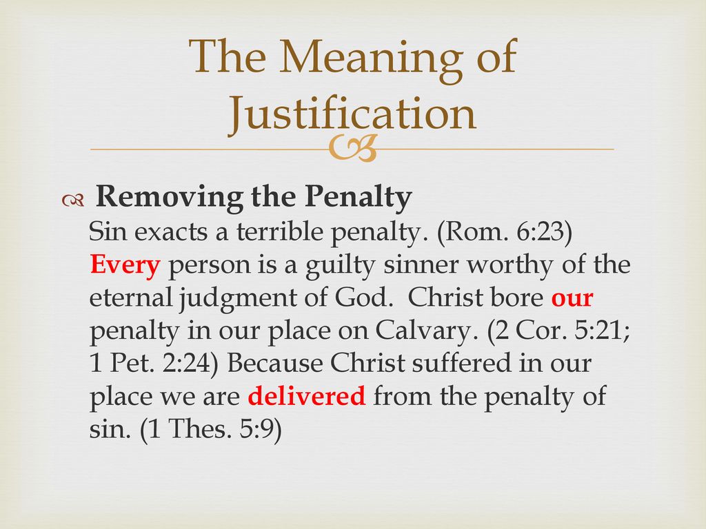 Soteriology Justification. - ppt download