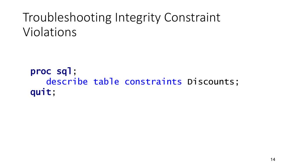 Integrity constraints ppt download