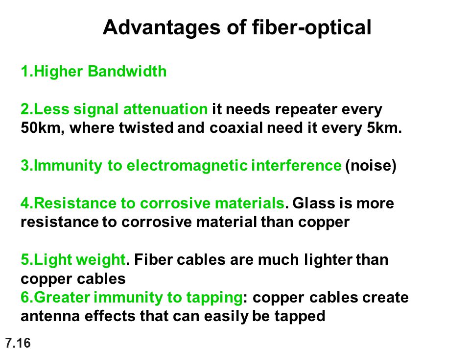 Advantages of fiber-optical