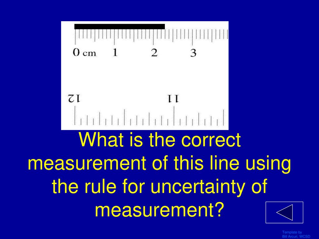 What is the correct measurement of this line using the rule for uncertainty of measurement