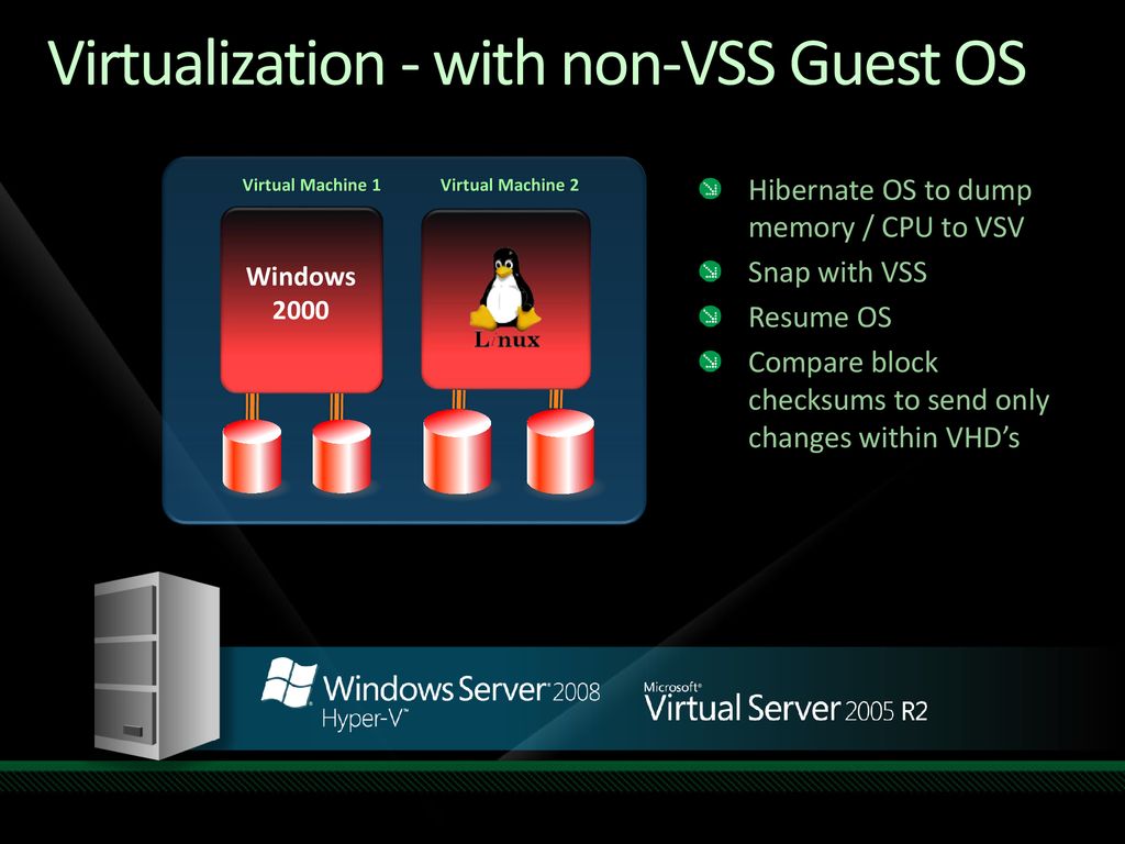 Virtualization - with non-VSS Guest OS