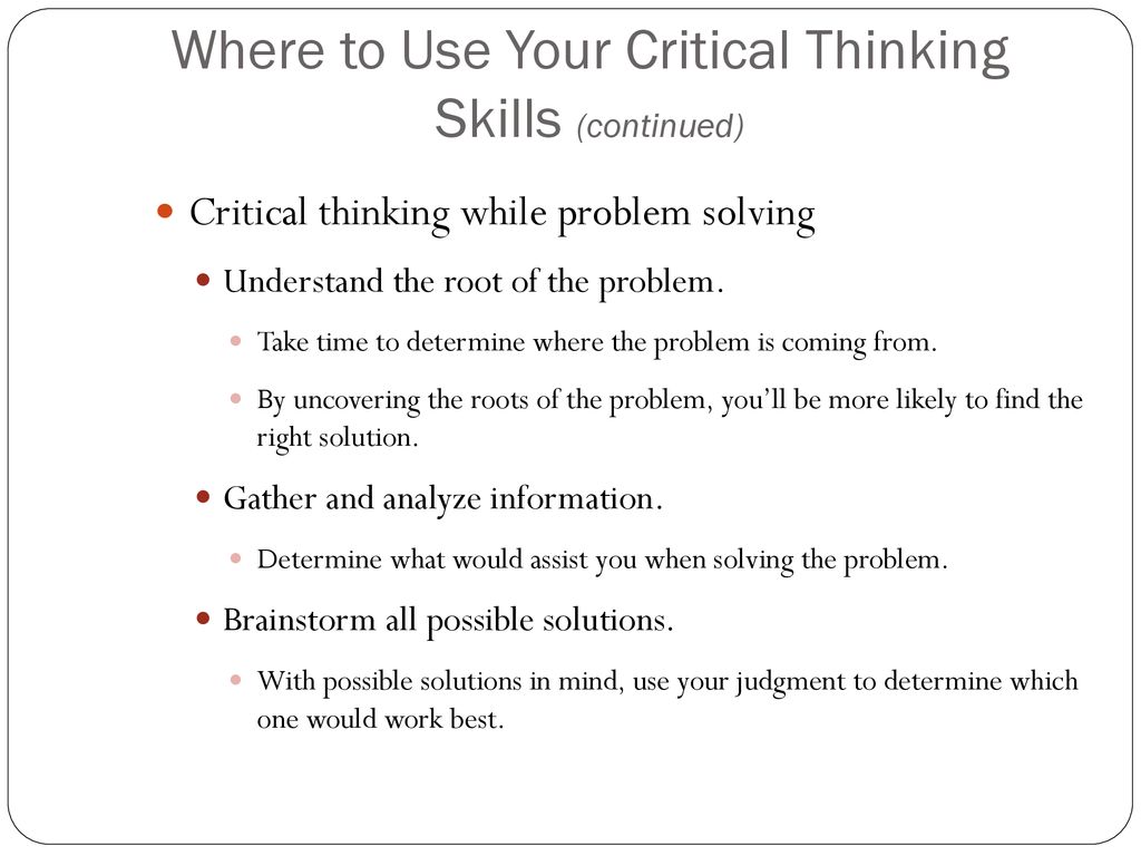 Critical Thinking in College - ppt download