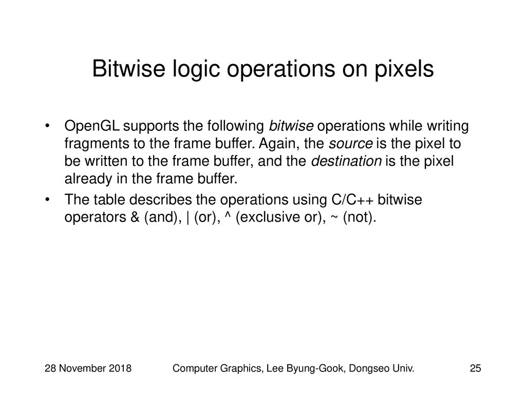 Computer Graphics, Lee Byung-Gook, Dongseo Univ. - ppt download