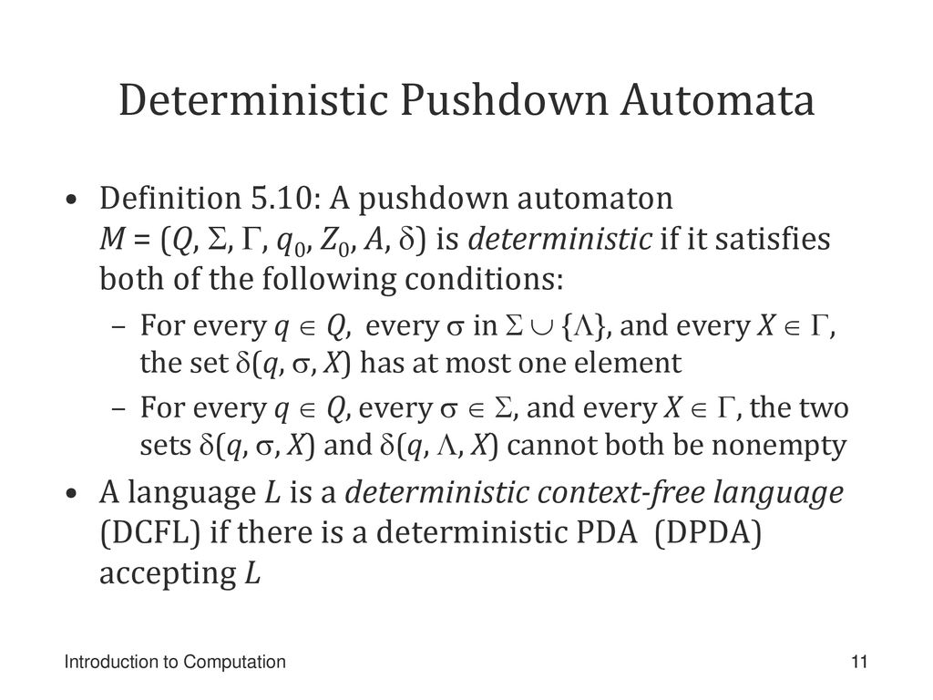 Chapter 5 Pushdown Automata - ppt download