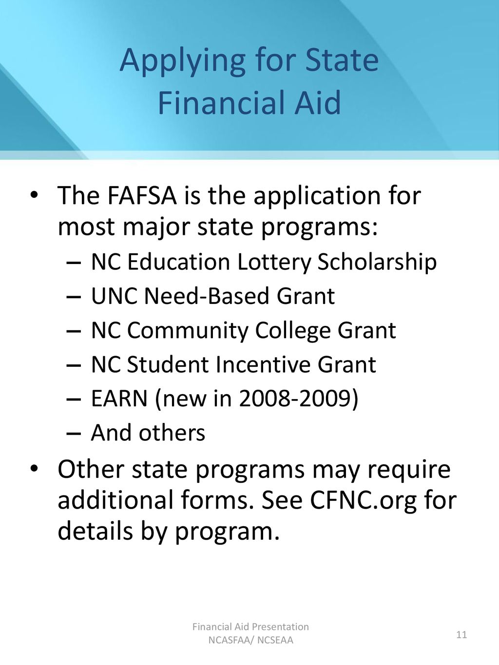 Financial Aid for College ppt download
