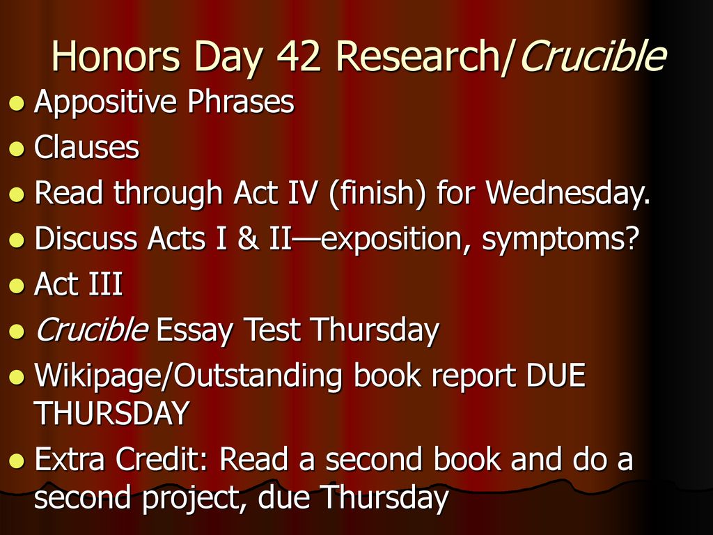 research on the crucible