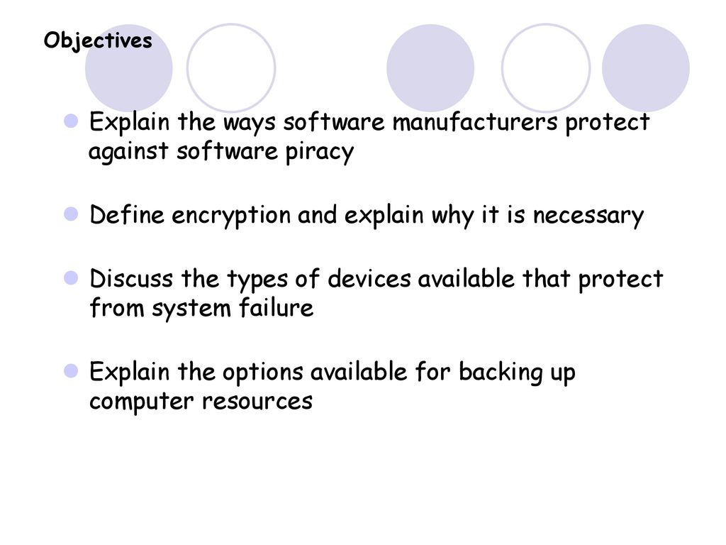 Define encryption and explain why it is necessary