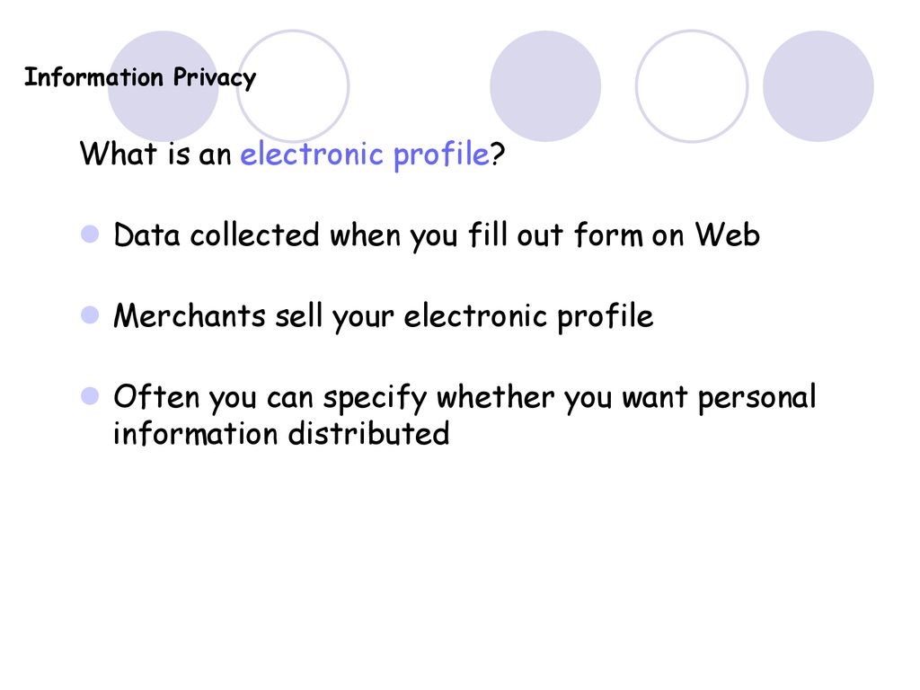 What is an electronic profile