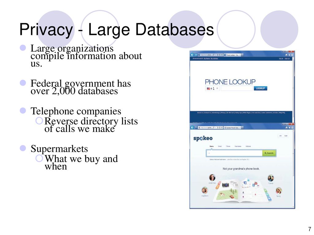 Privacy - Large Databases