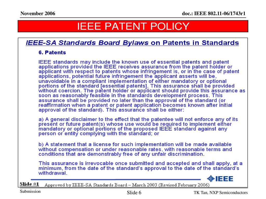 November 2006 TK Tan, NXP Semiconductors doc.: IEEE /0944r2