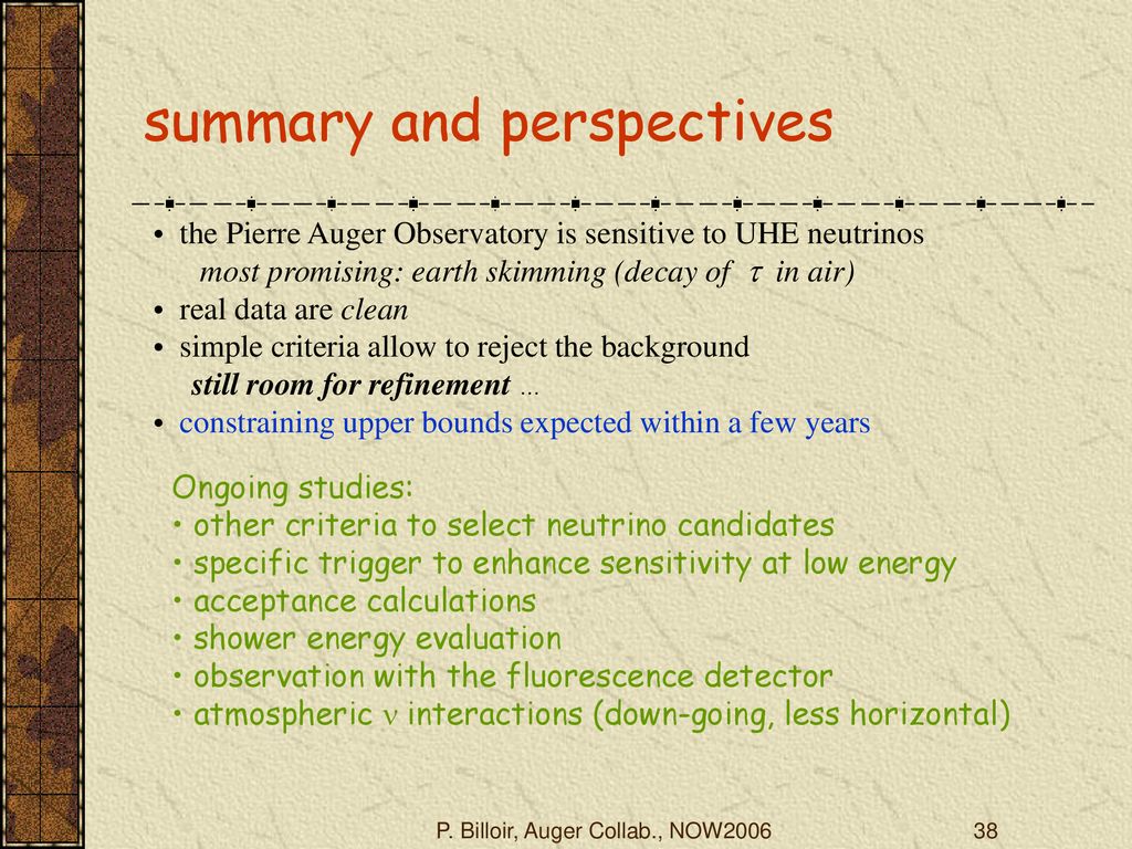 summary and perspectives