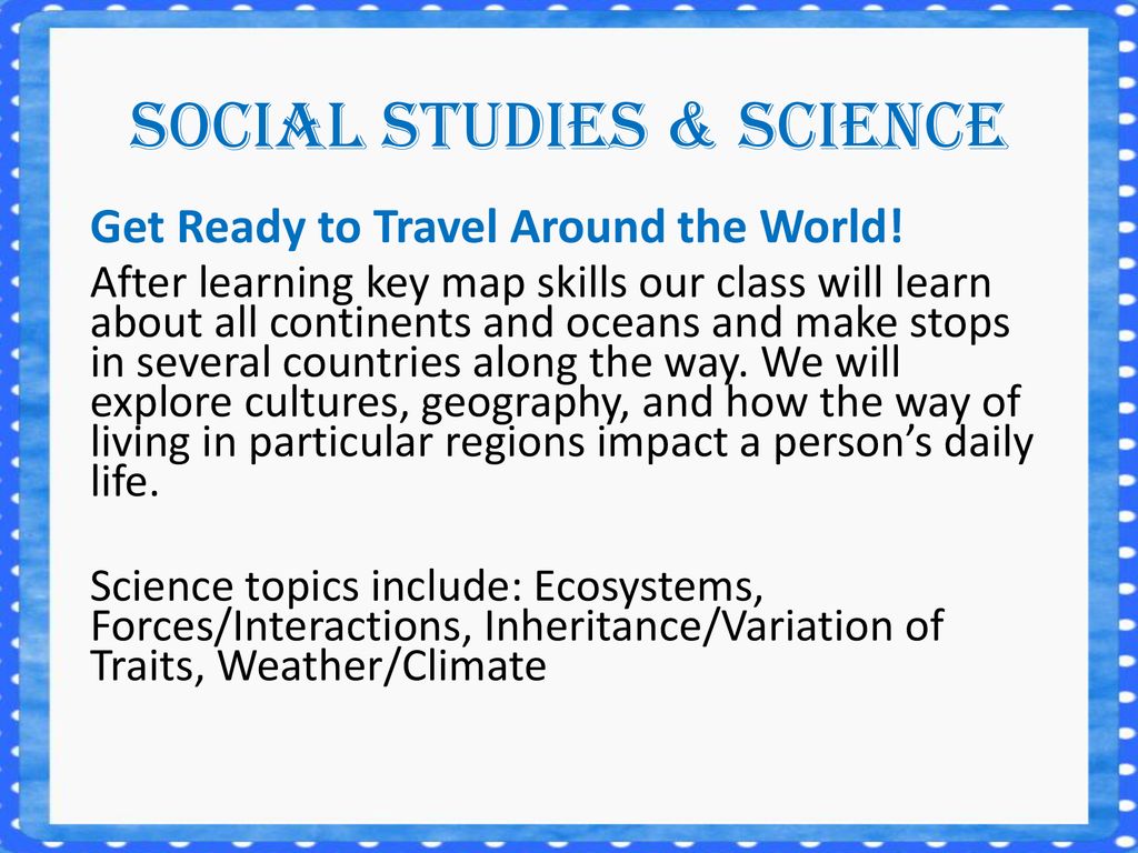 Social Studies & Science