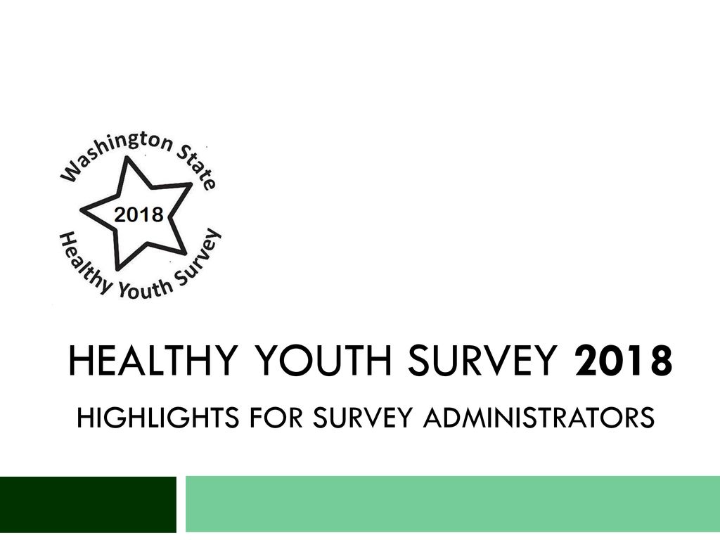 Healthy youth survey 2018 highlights for survey administrators ppt