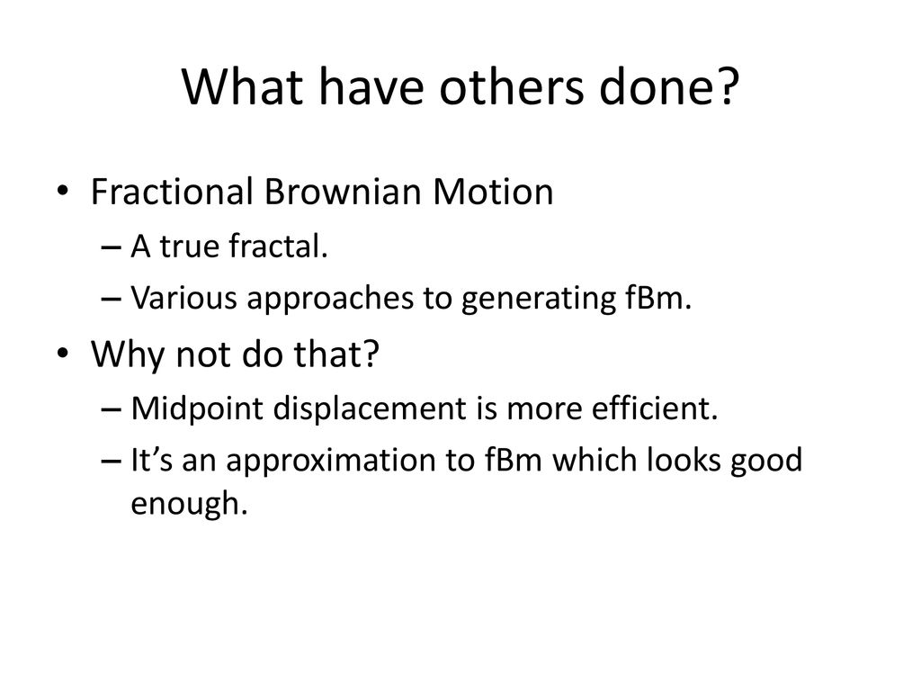 Midpoint Displacement for Terrain - ppt download