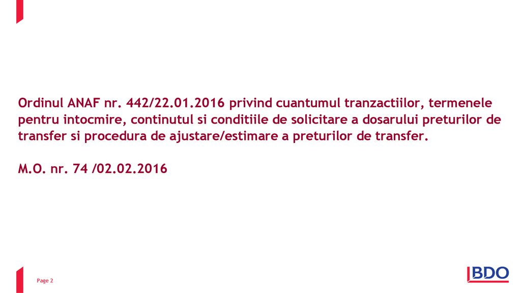 Preturi De Transfer 2016 Neclaritati Si Provocari Tehnice Ppt Download