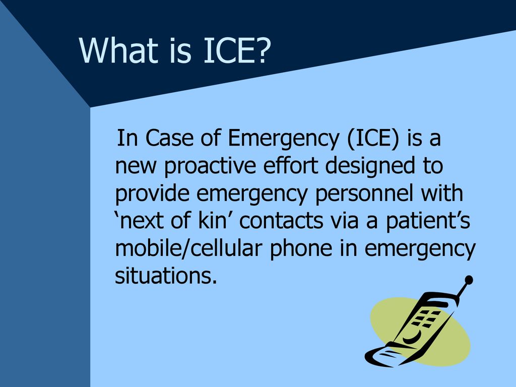 Ice in case of emergency ppt download