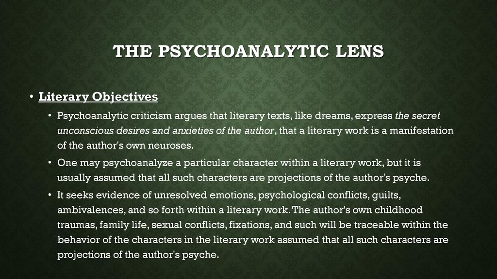 psychoanalytic lens essay