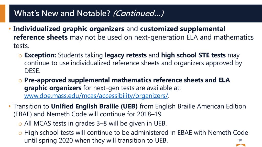 Mcas accessibility and accommodations ppt download