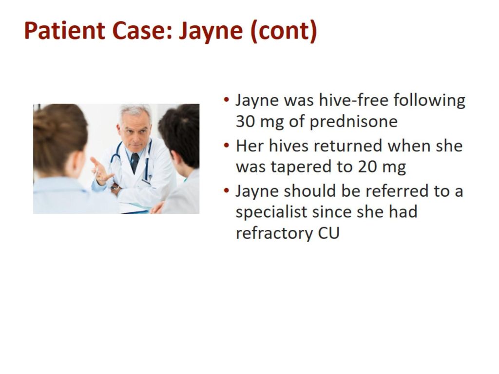 Patient Case: Jayne (cont)