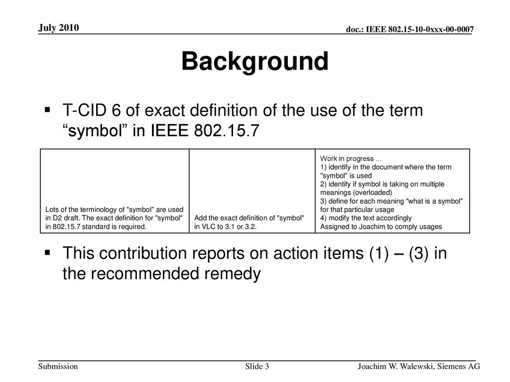 July 2010 Project: IEEE P Working Group for Wireless Personal Area ...