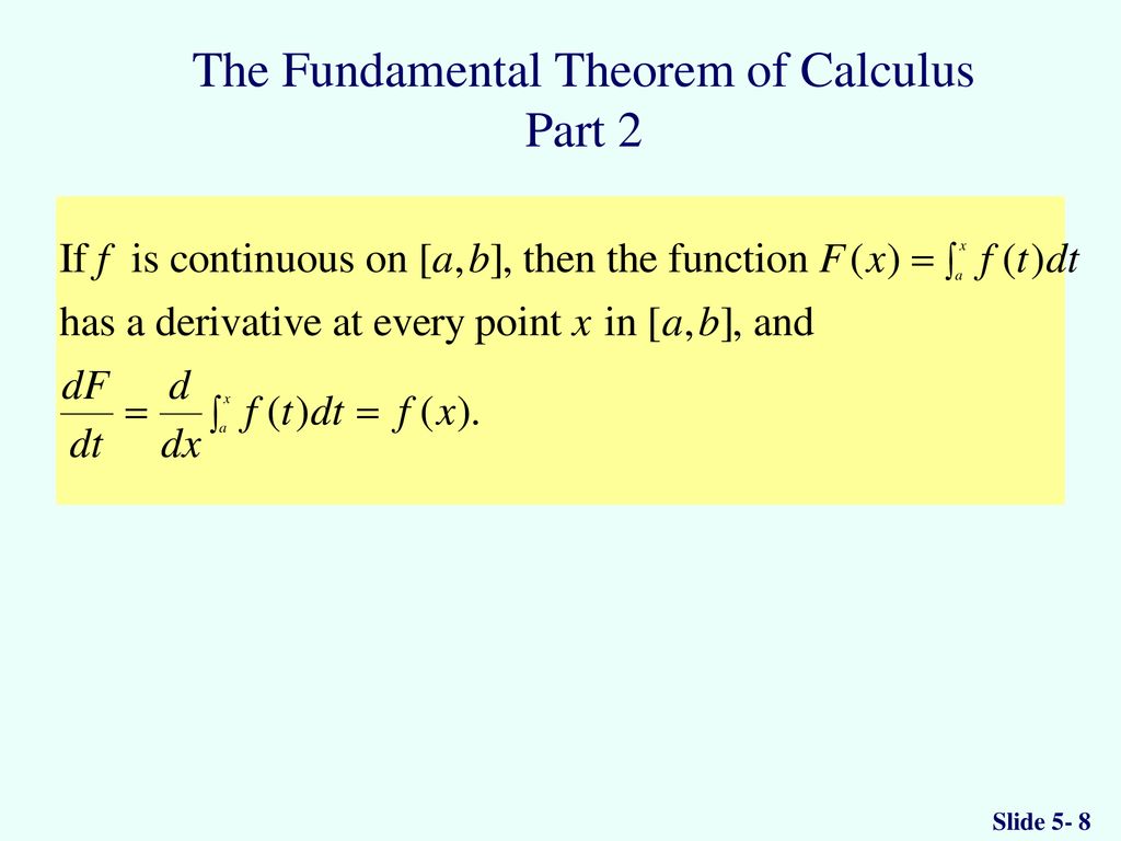 Fundamental theorem of calculus ppt download