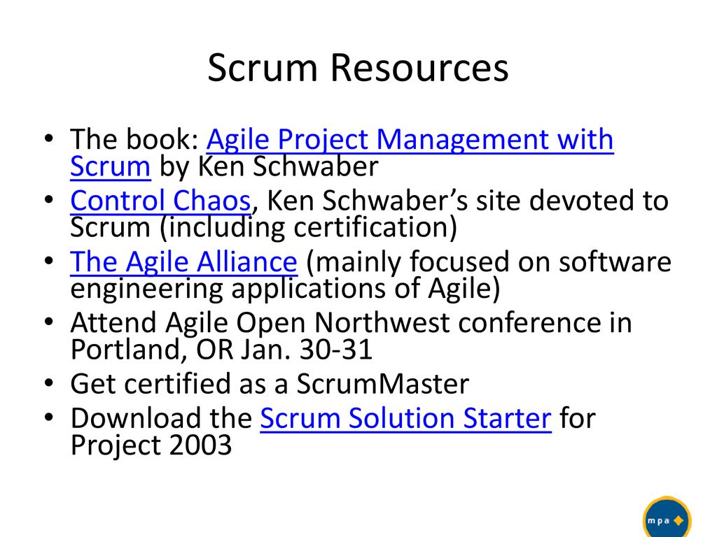 Agile Project Management With Scrum Schwaber