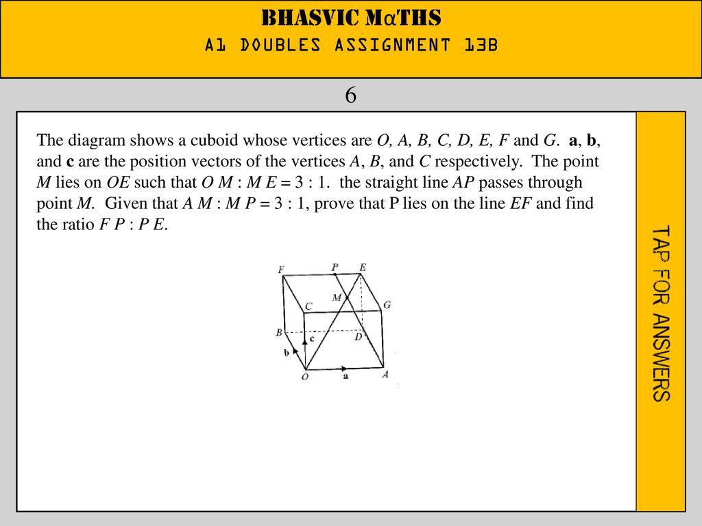 Bhasvic Maths Skills 1 A1 Doubles Assignment 13b Ppt Download