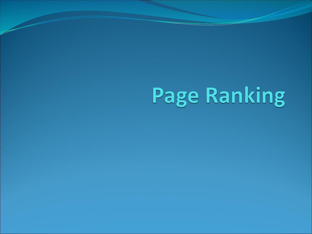 Page Ranking