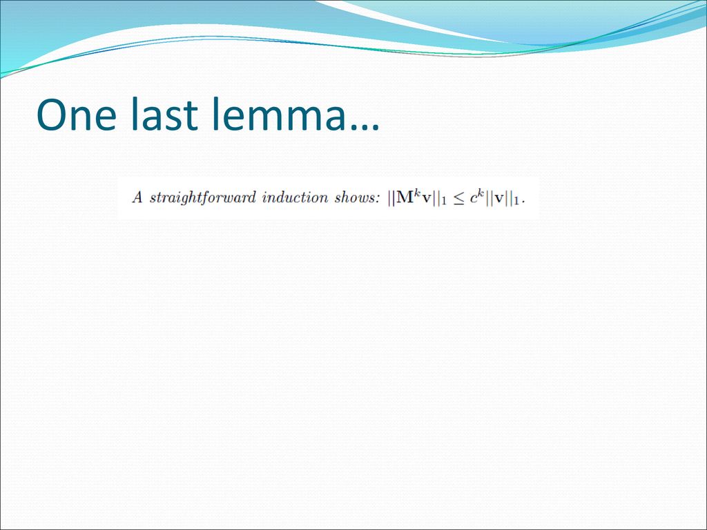 One last lemma…