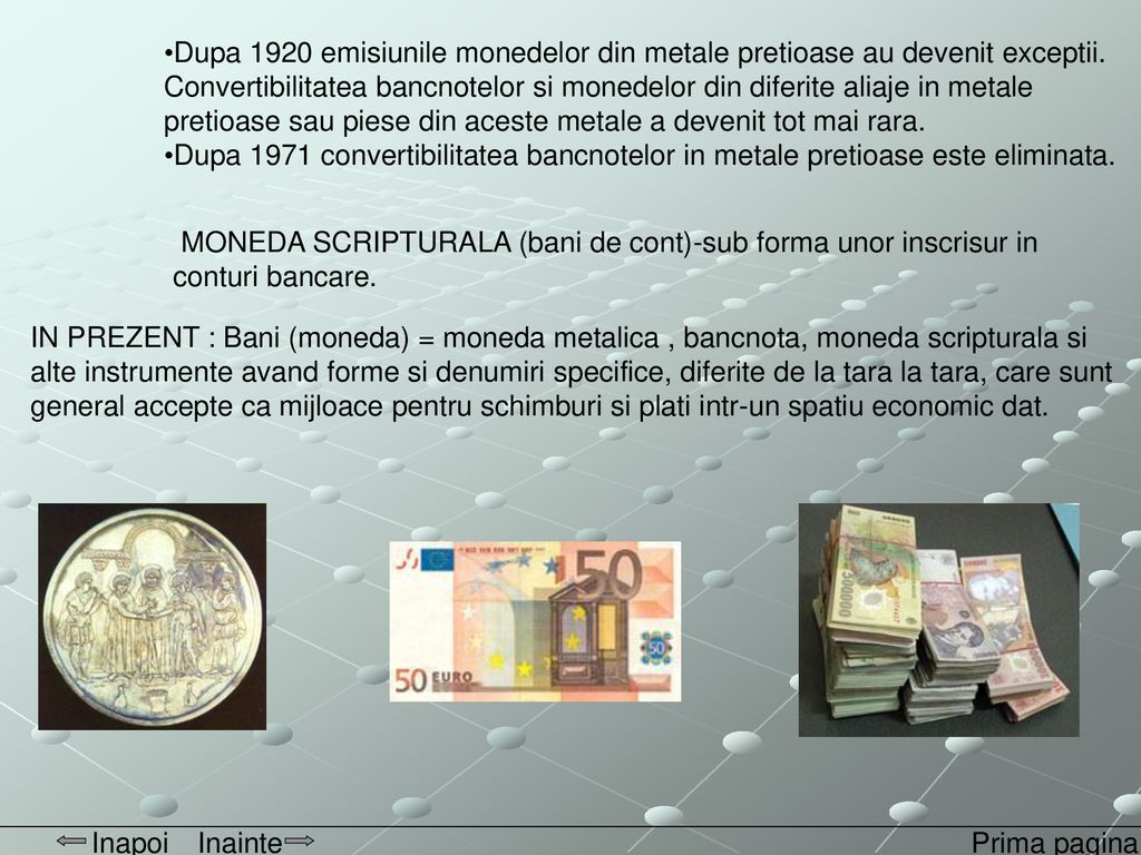 Evolutia Istorica A Banilor Ppt Download
