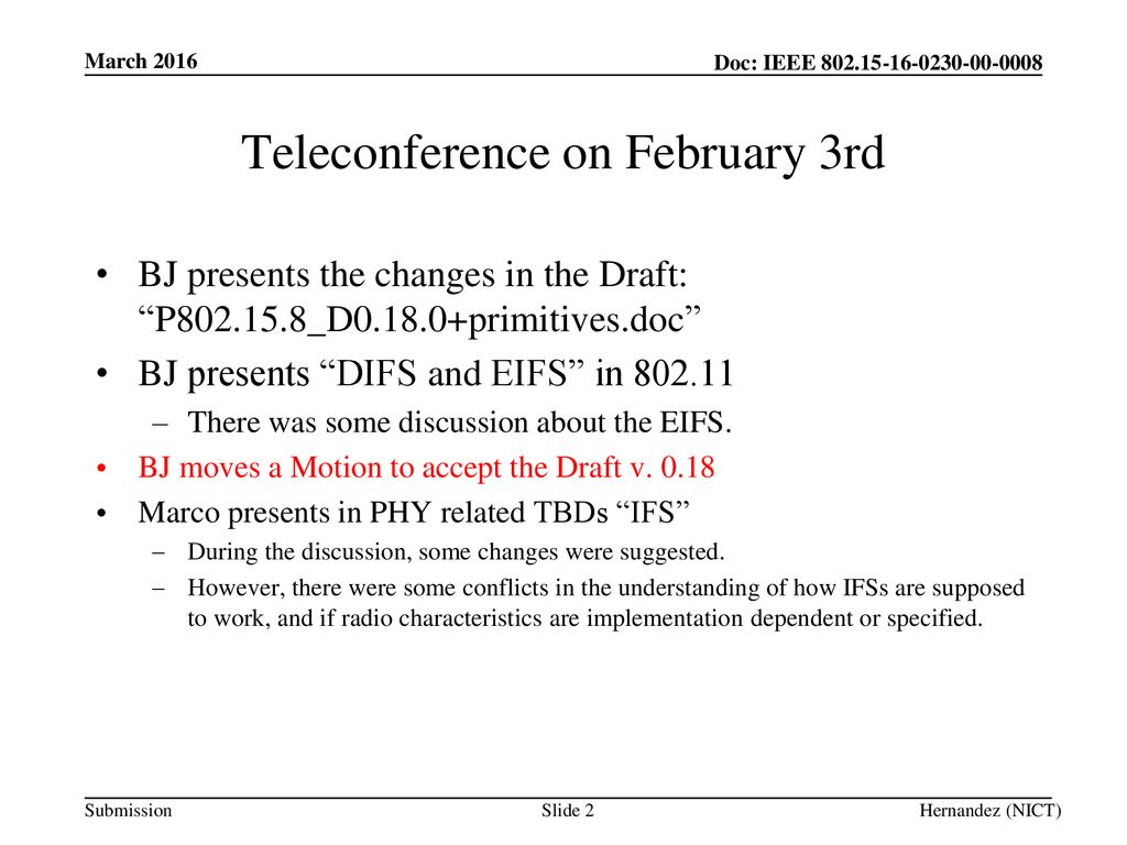 Teleconference on February 3rd