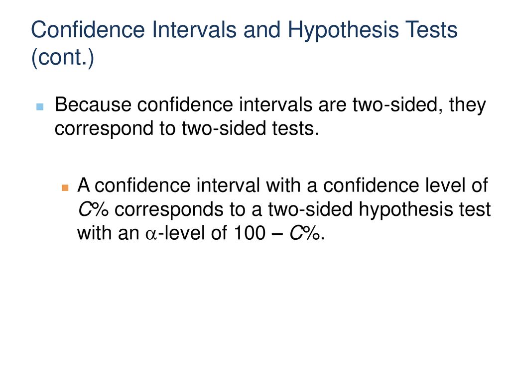 More About Tests And Intervals - Ppt Download