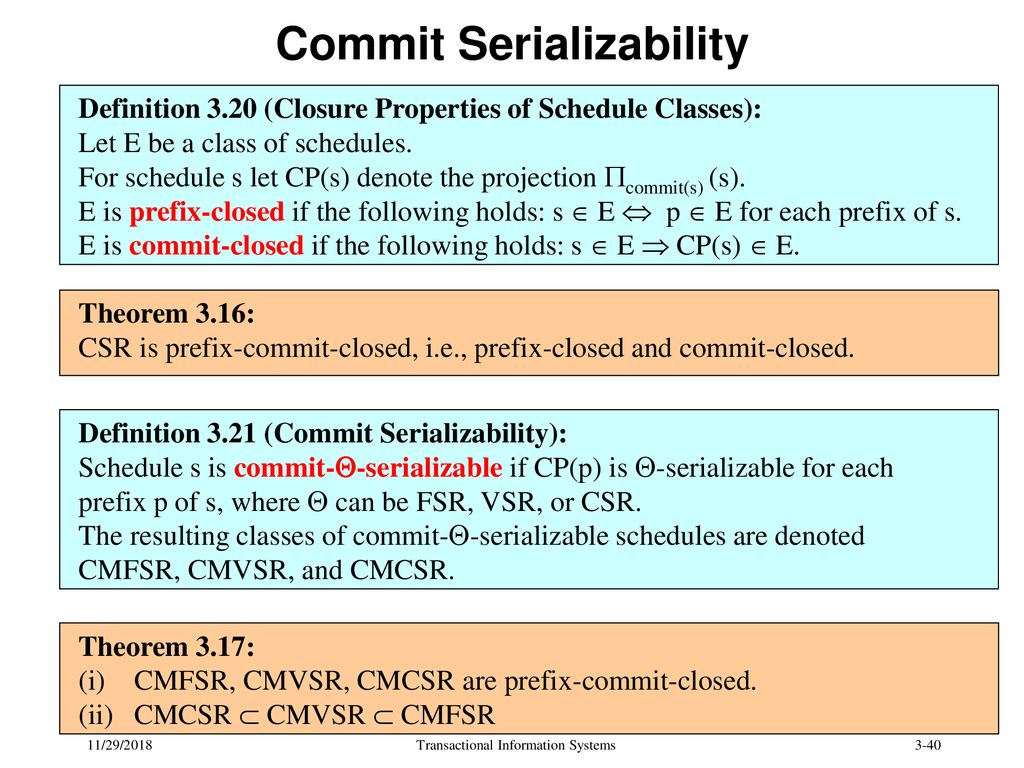 Commit Serializability