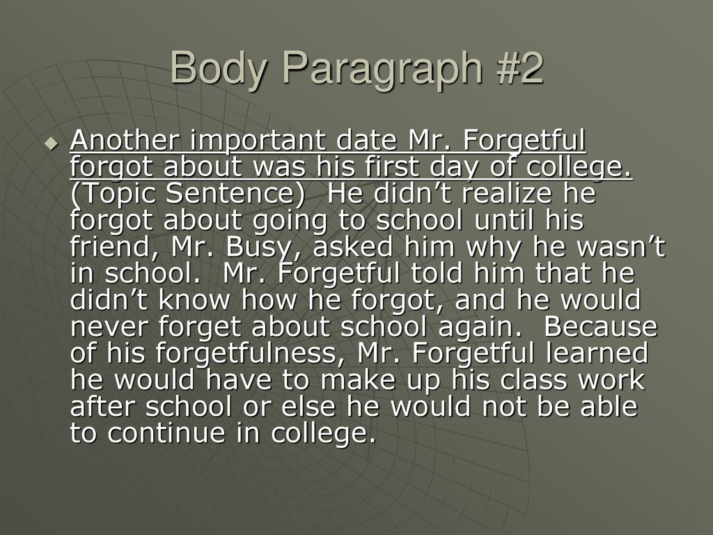 Body Paragraph #2