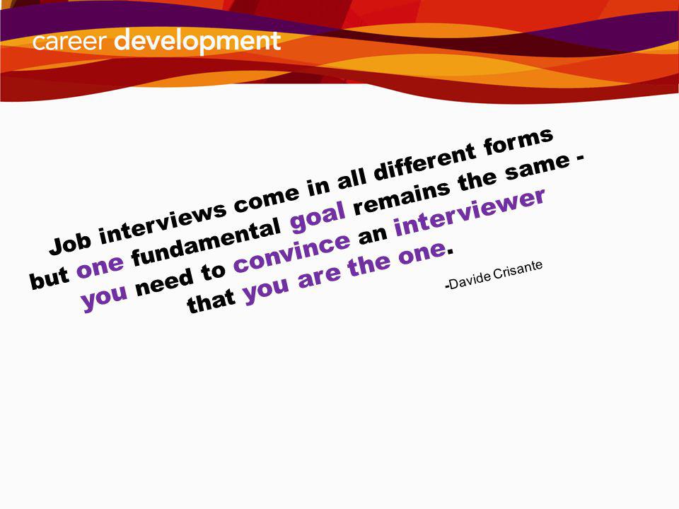 you need to convince an interviewer