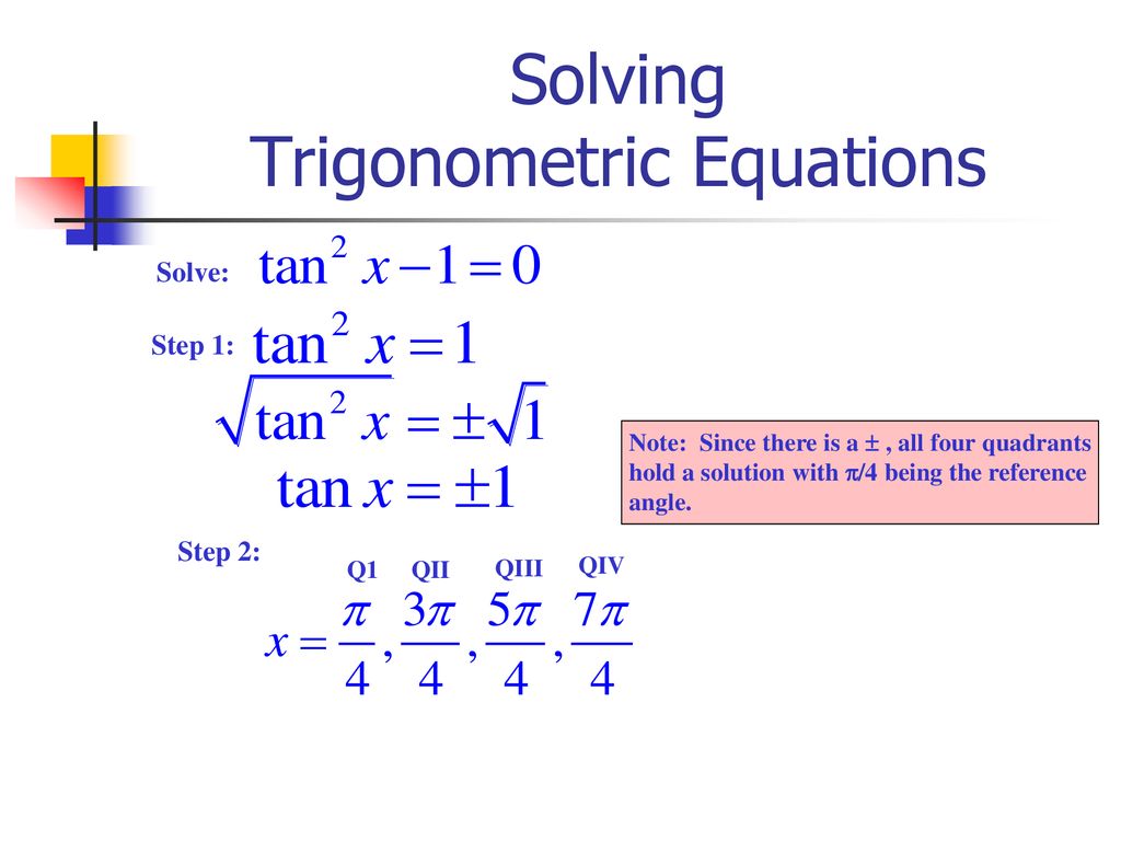 Solving trigonometric equations ppt download