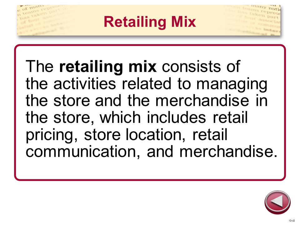 Retailing Mix