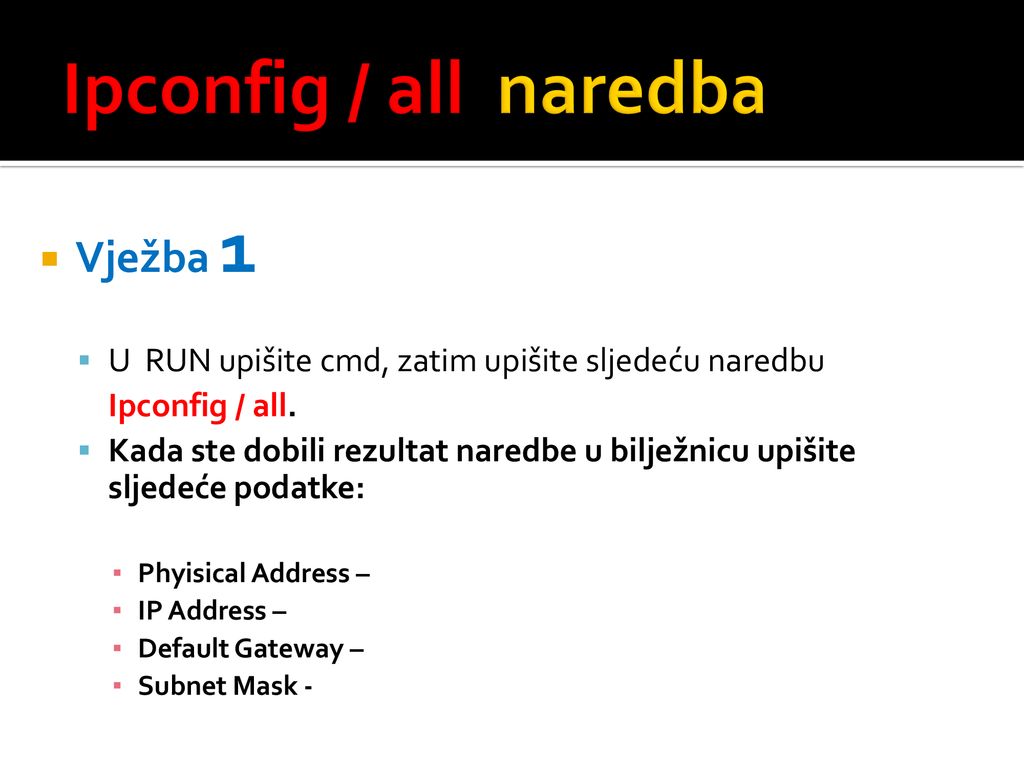 Konfiguracija tcp ip protokola u lokalnoj lan mre i ppt download