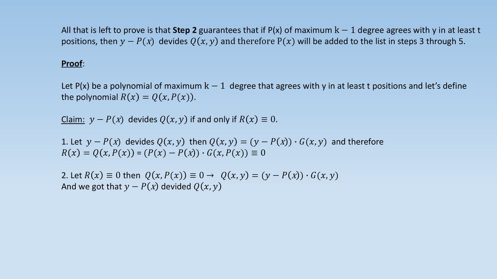 Rs Reed Solomon List Decoding Ppt Download