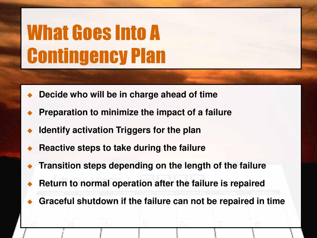 Contingency Planning x10 KoT FN 